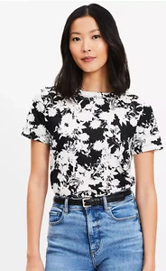 NEU Neu mit Etikett Loft Garden Everyday Crew T-Shirt Farbe: schwarz/weiß Größe: XS - Bild 1 von 2