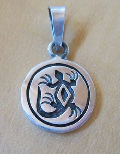 Mexican Sterling Silver Pendant/Necklace with Gecko Design - Picture 1 of 3