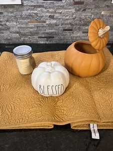 Tommy Bahama & Rae Dunn Fall Table Runner & Tablescape Accessories -4 Pieces - Picture 1 of 10