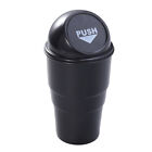  Car Trash Can With Lid Garbage Dust Bin Storage Barrel Fits Cup Holder In