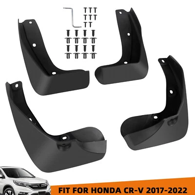 4PCS Front & Rear Guards Splash Mud Fender Flaps For 2017-2022 Honda CRV CR-V Foto 1 de 4