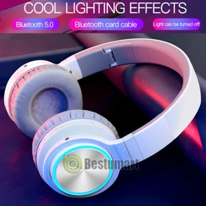 Wireless/Wired Gaming Headset Headphone with Surround Sound Mic - Picture 1 of 108