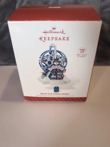 2014 Hallmark Keepsake Snow Fun Ferris Wheel Ornament (Needs Magic Cord) - Picture 1 of 4