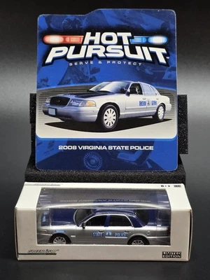 Greenlight Hot Pursuit 2008 Ford Crown Victoria Slick Top Virginia State Police - Image 1 of 4