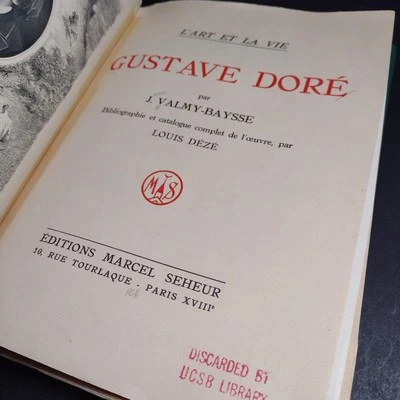 L’ART ET LA VIE: GUSTAVE DORÉ Par J. VALMY-BAYSSE -Rebound French 1930 - Image 1 of 4