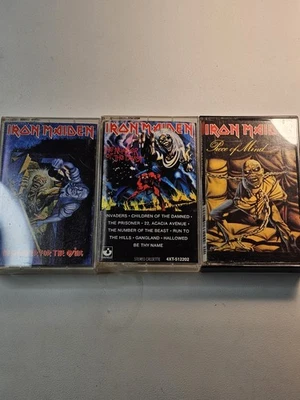 Iron Maiden Cassette Tapes- Set Of 3 Foto 1 de 3