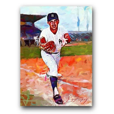 Tarjeta de arte limitada Joe Pepitone #2 35/50 firmada por Edward Vela (New York Yankees) Foto 1 de 2