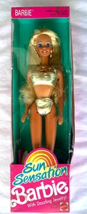 Vintage Barbie 1991 Sun Sensation #1390 NRFB with Dazzling Jewelry Mattel - Picture 1 of 7