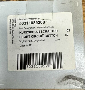 OEM KTM SHORT CIRCUT BUTTON 50311089200 ANY 2002-2025 KTM 50 SX UP TO 500 XC-W - Picture 1 of 1