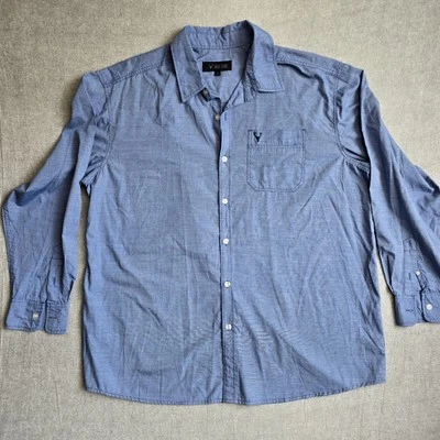 Jack Stone Mens Blue Long Sleeve Button Up Shirt Size 3XL - Image 1 of 4