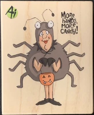 Impresiones artísticas Halloween ¡Más manos, más dulces! Sello de goma Foto 1 de 4