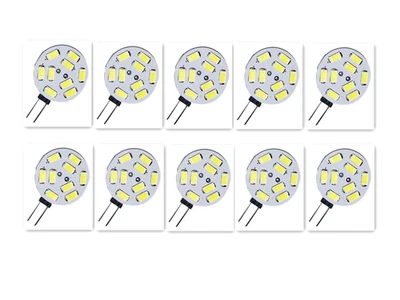 10 Pack Dimmable LED Light Lamp Bulb G4 DC12V 5730SMD 9leds for Boat Yacht Car - Image 1 of 4