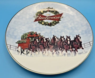 Plato de vacaciones Budweiser Clydesdale coleccionable 2009 Jeff Wack NUEVO Foto 1 de 4