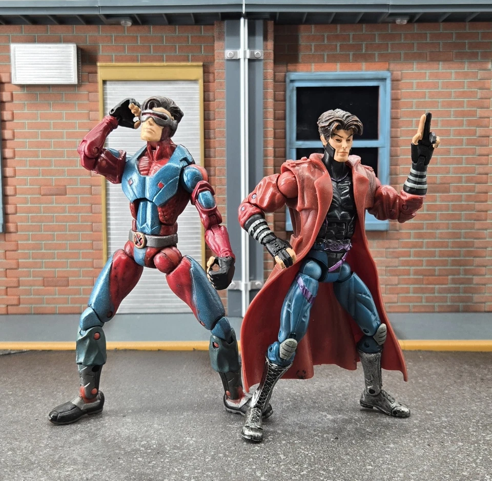 Marvel Legends X-Men Cyclops & Gambit 6" Action Figures ToyBiz Vintage - Image 1 of 4