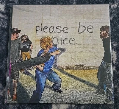 Camping In Alaska - Please Be Nice Blue/Yellow Split Vinyl Record LP New - Image 1 of 4