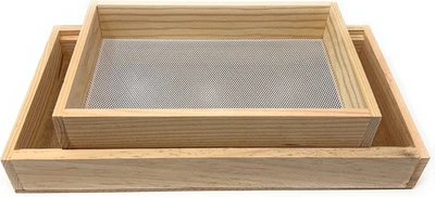 Setaccio Con Cassetto in Legno - Setaccio per Farina - Setaccio a Maglia Fine -  - Immagine 1 di 4