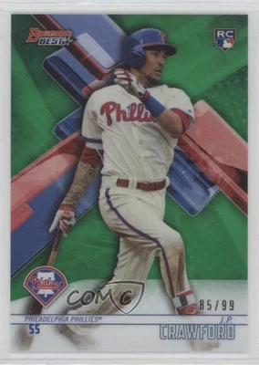 2018 Bowman's Best Green Refractor /99 JP Crawford #38 Rookie RC - Image 1 of 2