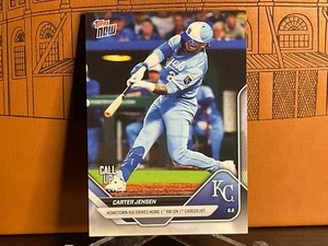 Carter Jensen, Kansas City Royals #1 Prospect-2025 Topps Now CALL-UP…1st MLB Hit - Picture 1 of 2