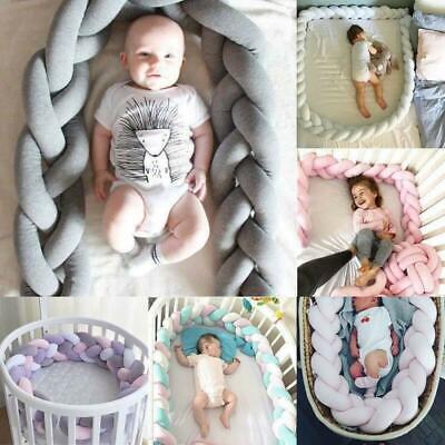 Baby Bed Knot Crib Bumper Plush Pad Protector Strip Newborn Bedding Decor 1M-4M • 20.93£