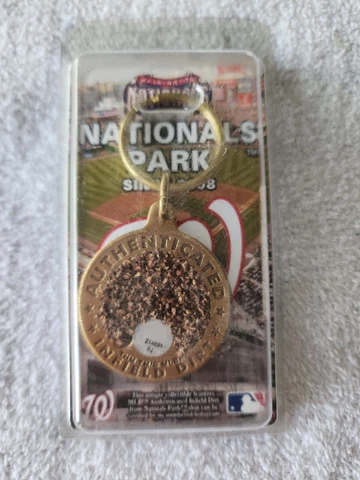 Nationals MLB Nationald Park Authenticated Infield Dirt Key Ring - Keychain Cover