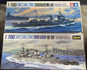 Tamiya Hasegawa 1/700 Minegumo and Shikinami IJN destroyers