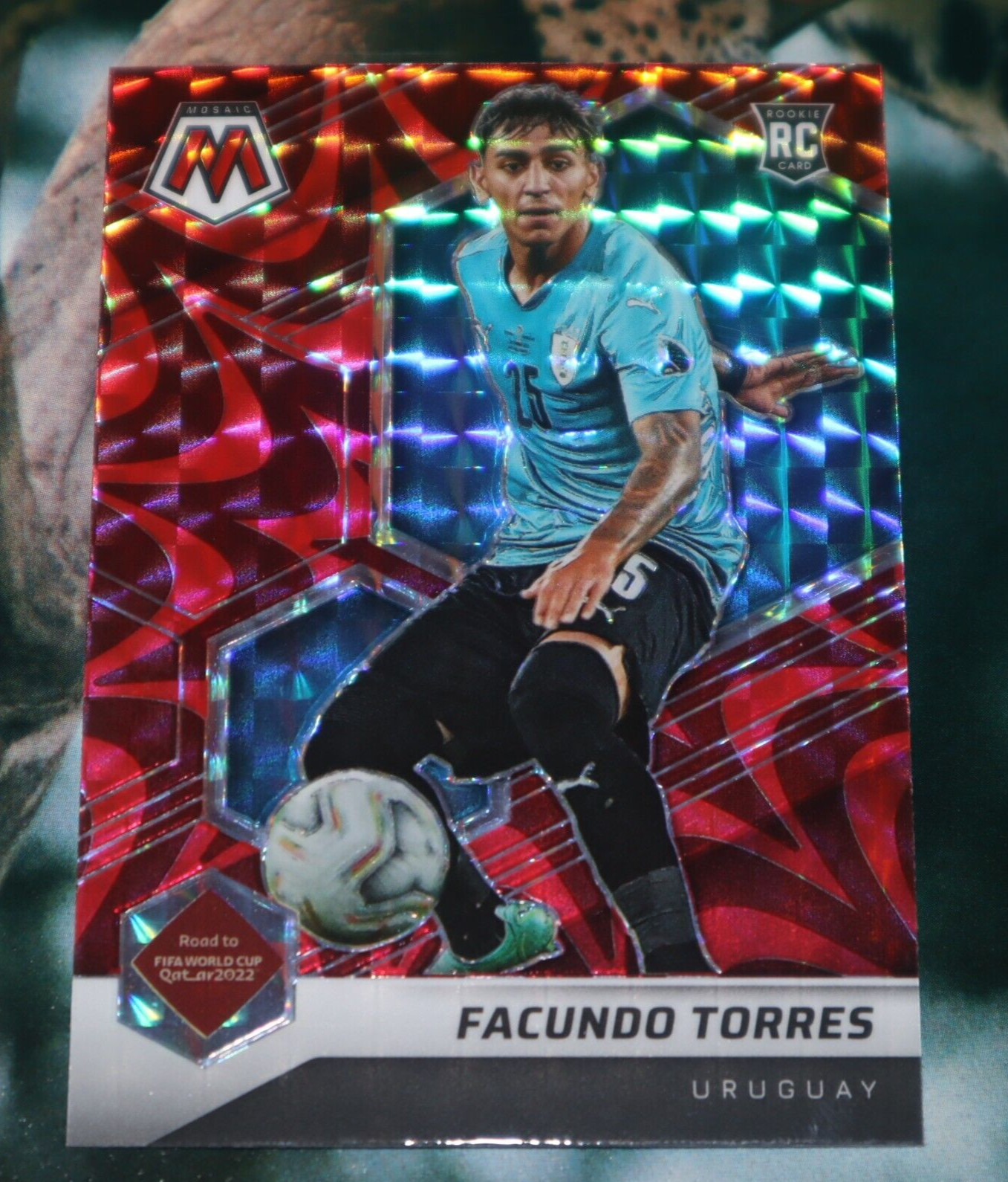 2021-22 Mosaic FIFA World Cup Reactive Red RC Facundo Torres #118 Uruguay 