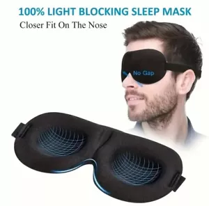 Soft Padded Sleep 3D Mask Eye Blackout Luxurious Blindfold Travel Eye Cover UK✅ - Picture 1 of 7