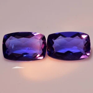 8.20Ct 12x8 Perfect Pair Stunning AAA Color Change Fluorite Loose Gemstone - Picture 1 of 3
