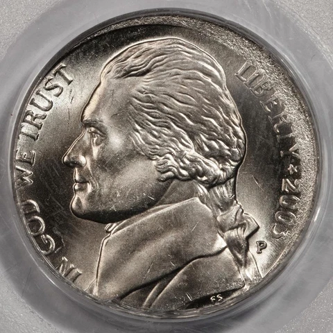 2003 PCGS MS65 Off Center Jefferson Nickel Mint Error Very Rare Date For Errors Cover