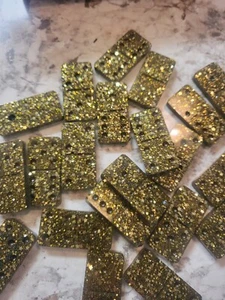 Handmade Resin Domino Set W/matching case double 6 U Can Pick Your Own Color  - Picture 1 of 11