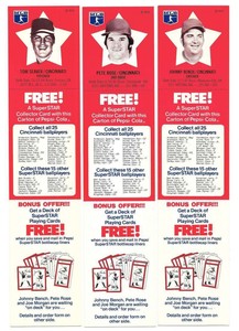 1978 Pepsi-Cola Superstar Tab - CINCINNATI REDS Near Team Set (Missing Geronimo)