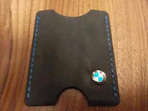Cartera BMW Cartera Hecha a Mano Grano Completo Cuero Documentos Tarjetero - Imagen 1 de 6