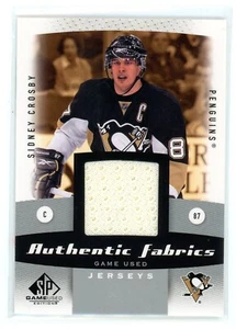 2010-11 UD SP GAME USED AUTHENTIC FABRICS JERSEY SIDNEY CROSBY - Picture 1 of 1