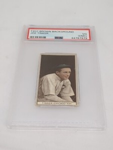 1912 T207 Brown Background Recruit Little Cigars Joe Tinker PSA 3 M/C HOF Cubs