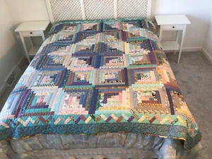 Dutch PA Primitive Folk Art Quilt Blanket Size 85" x 85" Hand Stitched Hand Made - Picture 1 of 17