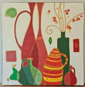 Large Original Acrylic/ Oil on Canvas 2006 ~ by A Rusakova (kiev - Ukraine) - Picture 1 of 9