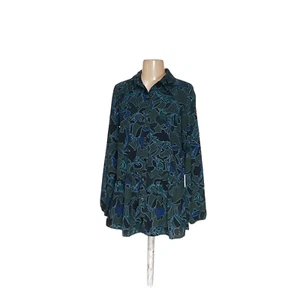 LOGO by Lori Goldstein Blue Button-Up Top XS - Picture 1 of 4
