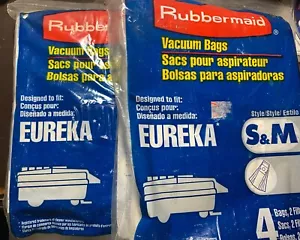 3 Packs Eureka Cannister Vac Bags Styles S & M by Rubbermaid 12 Bags - Picture 1 of 2
