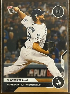 2020 Topps Now #MN61 Clayton Kershaw Los Angeles Dodgers - Image 1 of 2