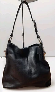Coach Penelope Hobo Shoulder Bag - F16535 - Black Pebbled Leather - Picture 1 of 18