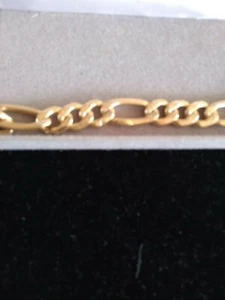 10K Gold V-Heavy Men's Bracelet 8" long, appr. weight 10.4g, new in the gift box - Picture 1 of 12