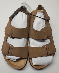 Zara Girls Light Brown Leather Strappy Sandals in US Size 1 - Picture 1 of 6