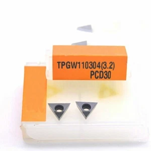 2pcs TPGW110304(3.2) PCD30 Carbide Turning Insert Types Diamond For Aluminium - Picture 1 of 2
