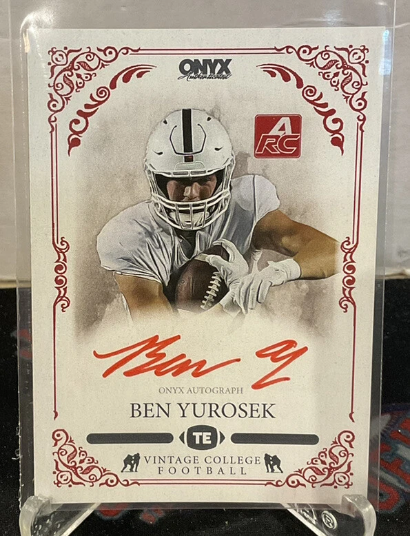 2022 Onyx Vintage Ben Yurosek Red Ink RC Auto /25 Stanford  - Image 1 of 2