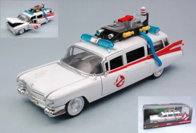 Ghostbusters 1959 Ecto-1 Cadillac Hollywood RIdes Series 1:24 Model JADA TOYS - Immagine 1 di 4