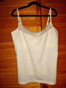 Gilligan & O Malley White Cotton Cami/Tank Adjustable Straps 34" - Picture 1 of 3