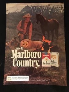1983 Marlboro Country Cowboy Pferd Sattel Druck Werbung Vintage Original - Bild 1 von 1