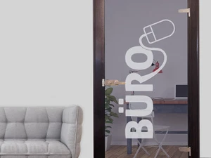 Glasdekor Glastür Aufkleber Fensterfolie für Arbeitszimmer Büro Maus - Bild 1 von 1