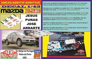 ANEXO DECAL 1/43 MAZDA 323 GTX JESUS PURAS RALLYE PORTUGAL 1991 (07) - Picture 1 of 1
