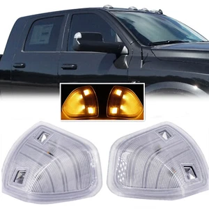 Clear Lens Amber LED Side Mirror Turn Signal Lights For Dodge Ram 1500 2500 3500 - Picture 1 of 6